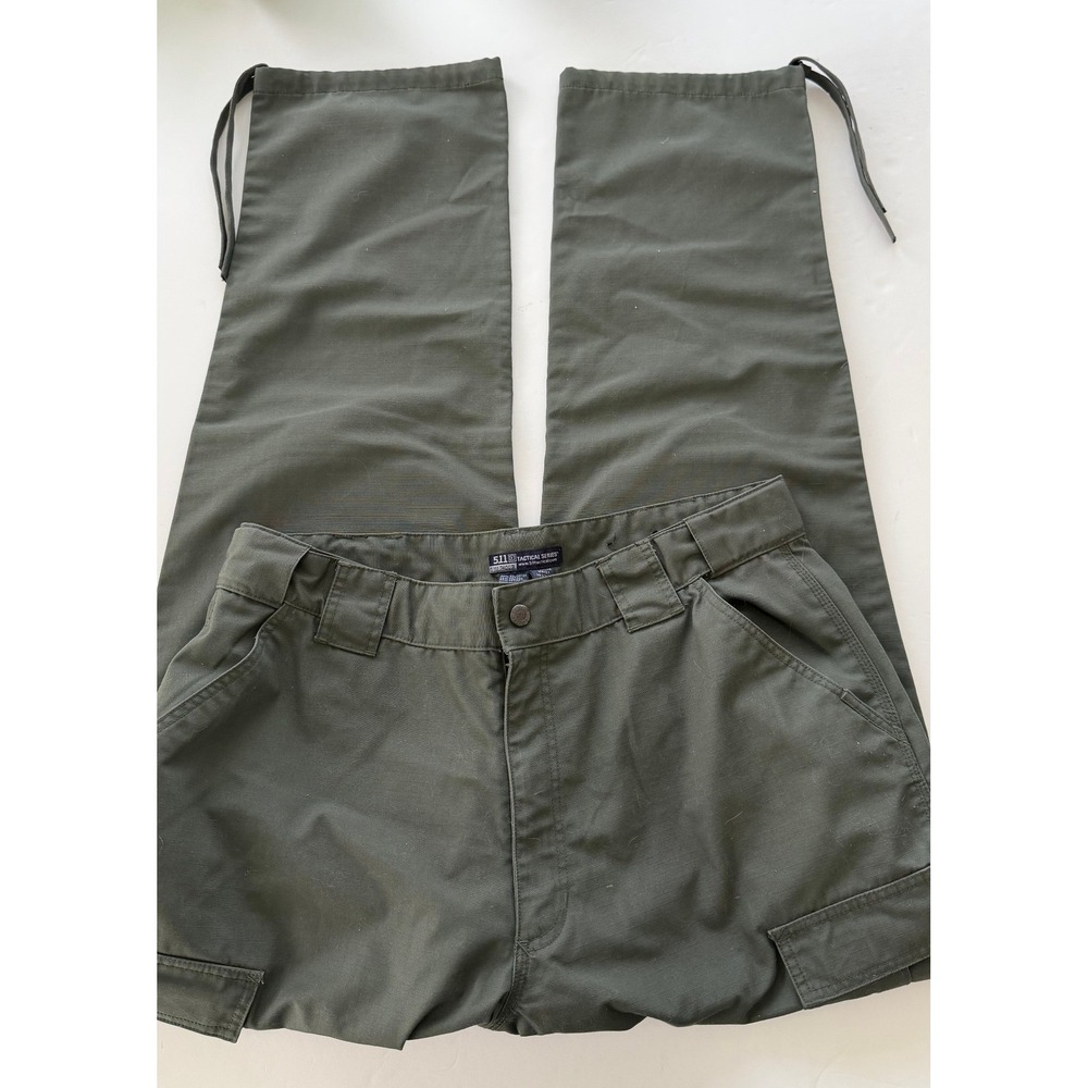 5.11 Tactical Series Waist 39.5-43 Green Cargo Pants 74003 XL Long Utility 2 Pr - Picture 7 of 11
